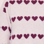 Pull Clara taupe/bordeaux