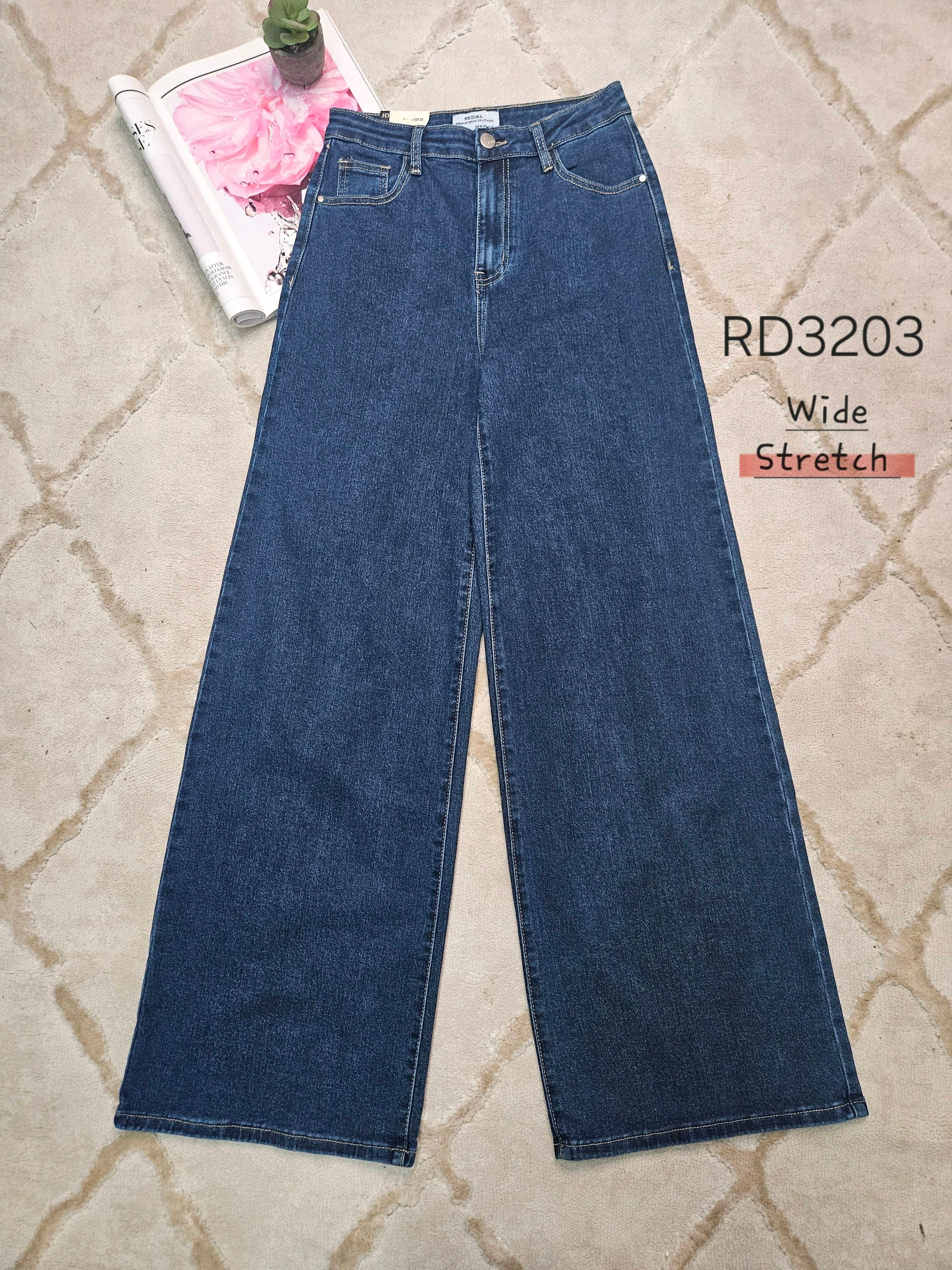 Jeansbroek Redial wide leg donker blauw 3203