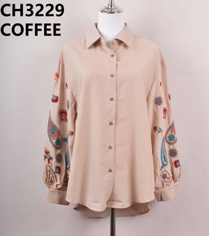 Hemd Mila coffee
