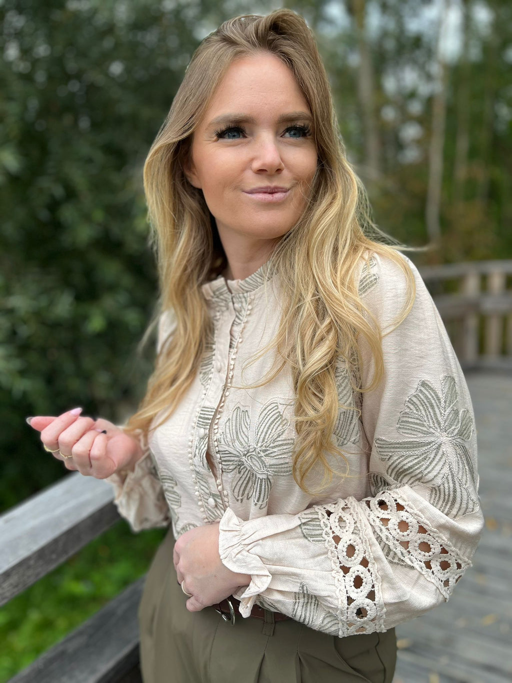 Hemd Avril kaki