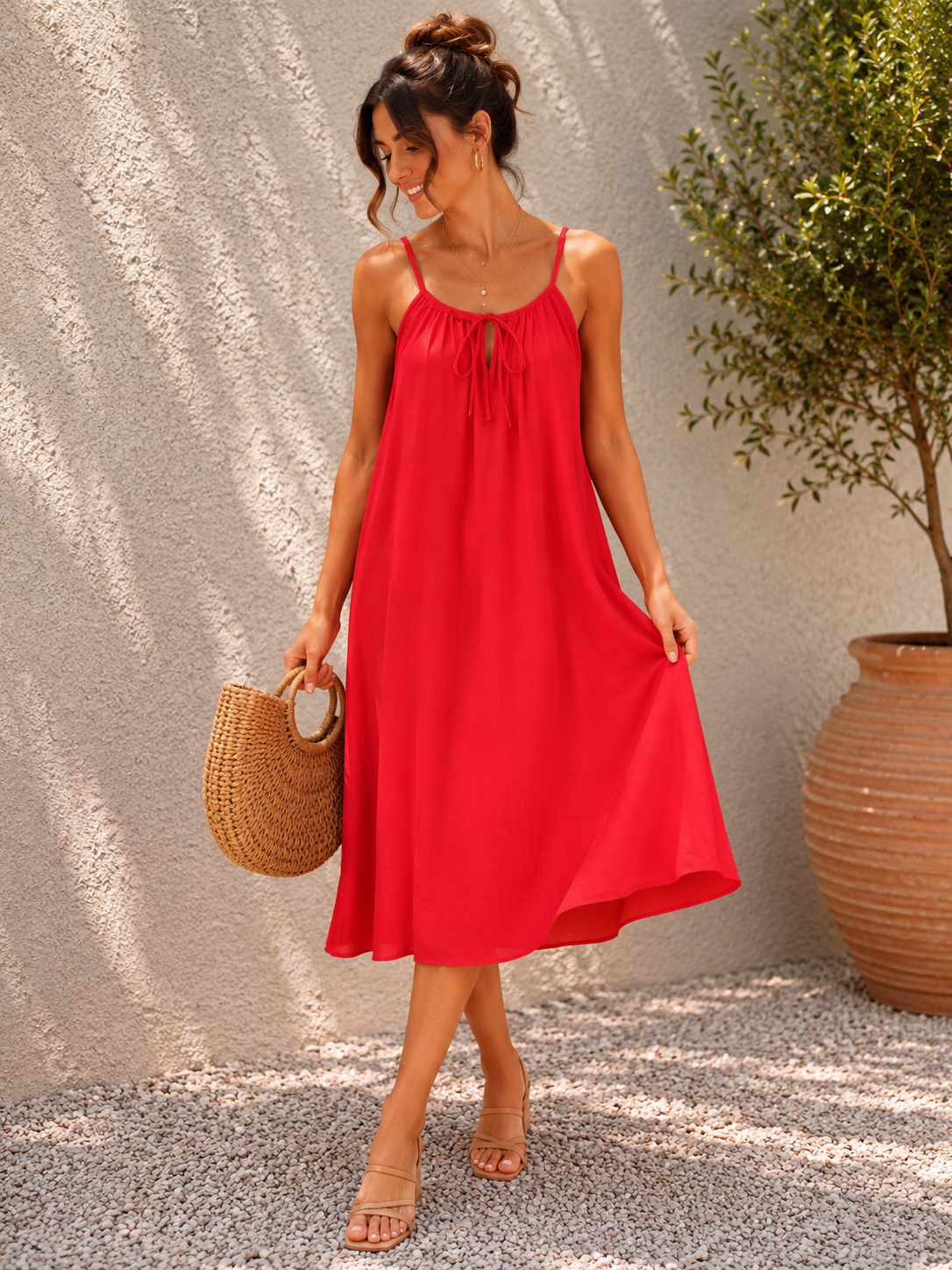 Kleed Belle rood lang