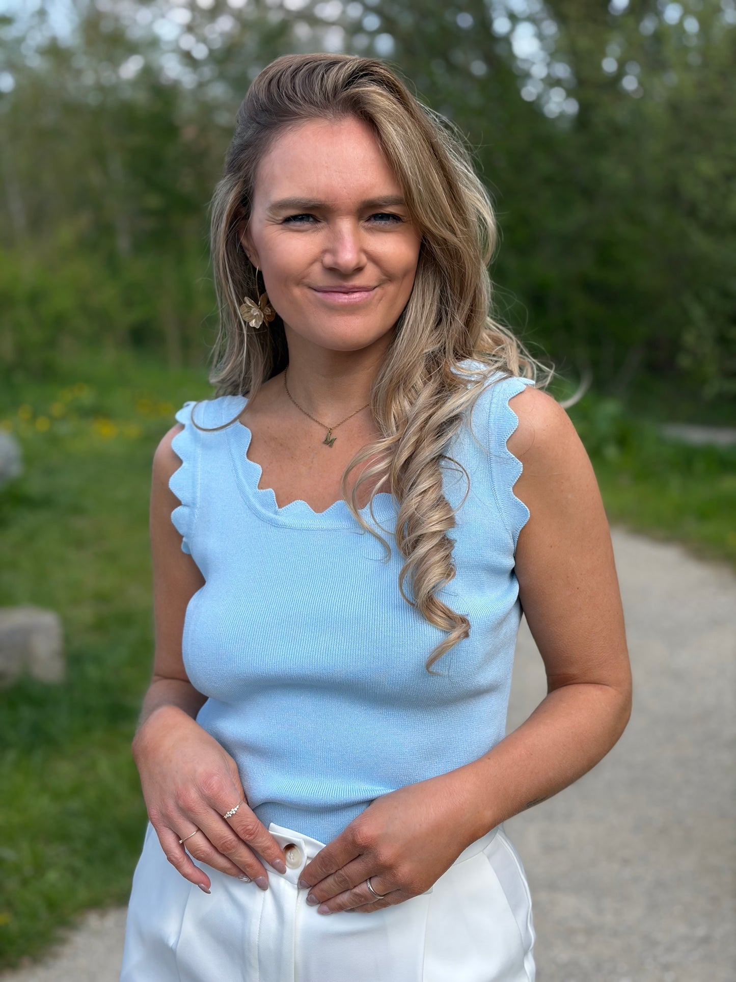 Top Clara licht blauw