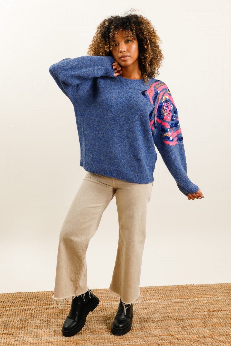 Pull Love blauw