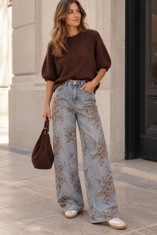 Jeansbroek Greta bruin