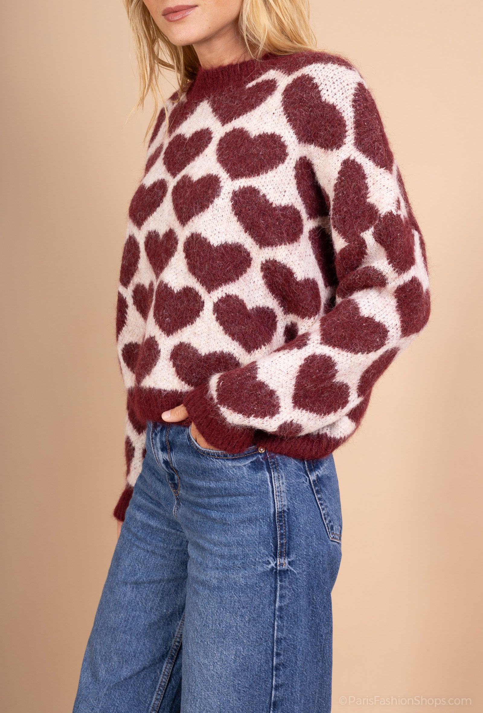 Pull Love wine/beige