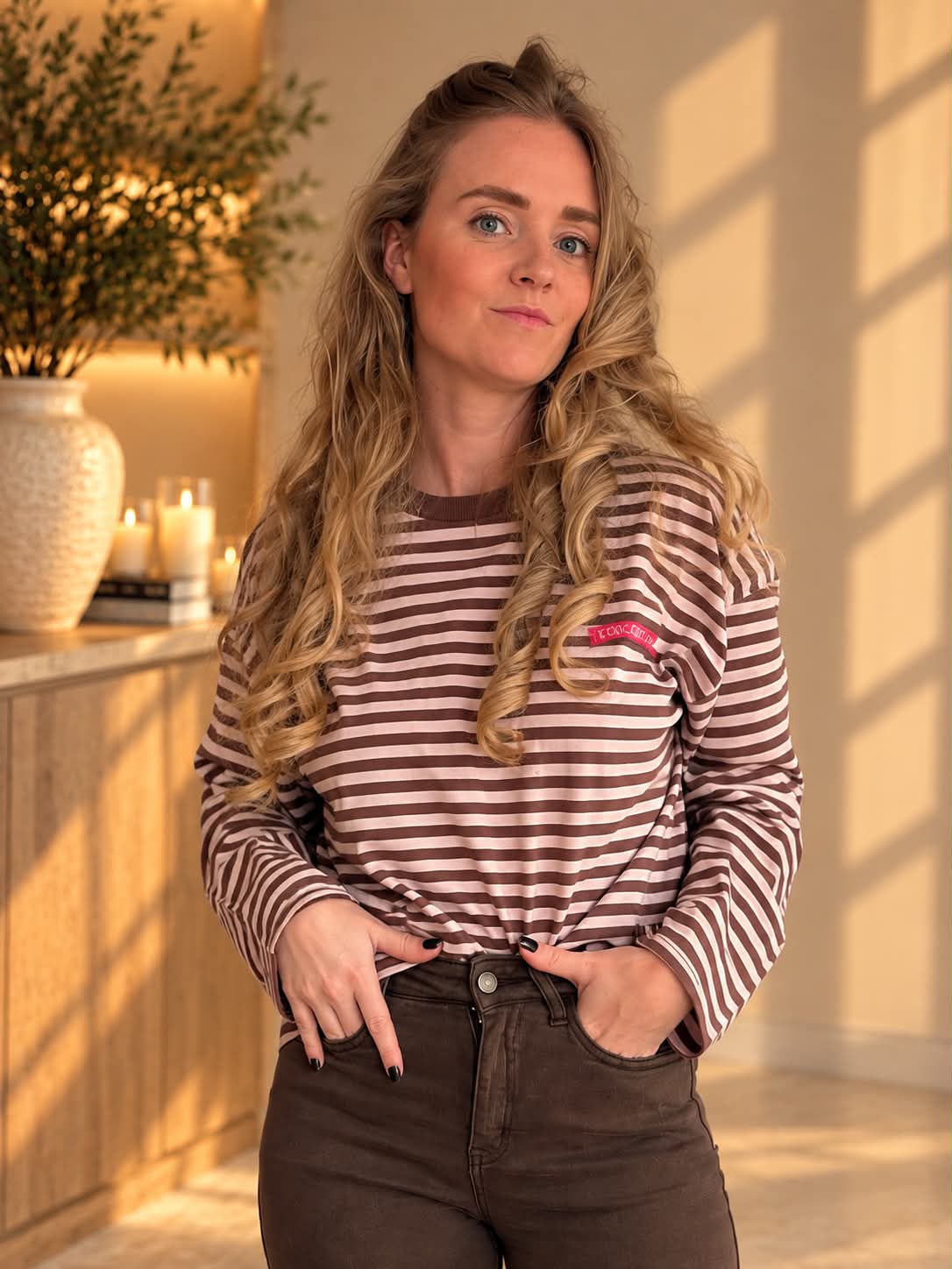 Pulletje mama choco-roze