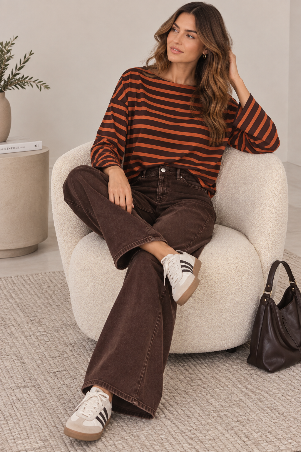 Pull Terra bruin/oker