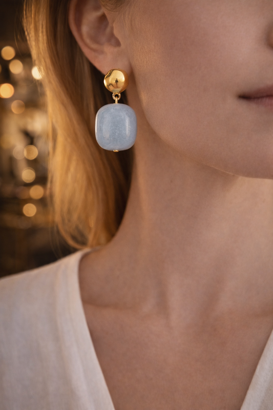 Oorbellen Babeza licht blauw
