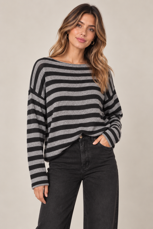 Pull j&l grijs/zwart