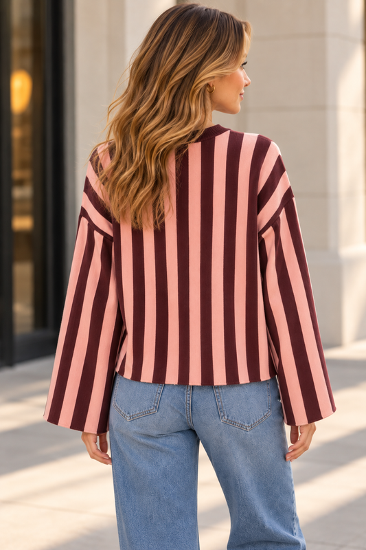 Pull Kimberly burgundy/rose