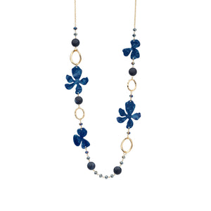 Ketting Babeza( lange ) blauw