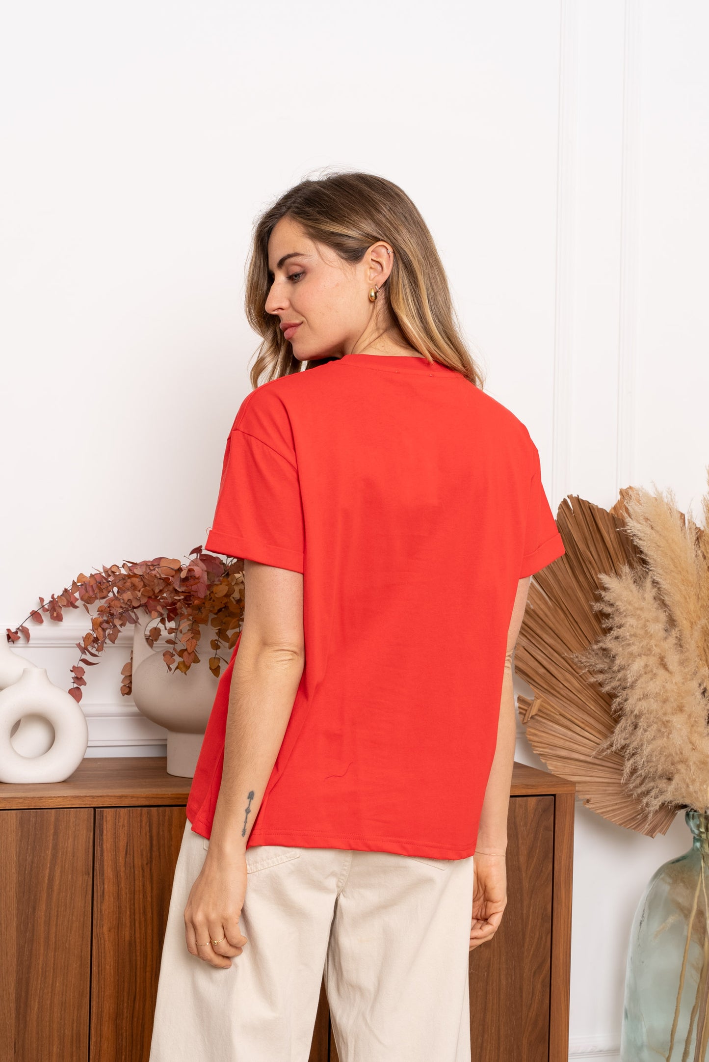 T-shirt Kimberly rood
