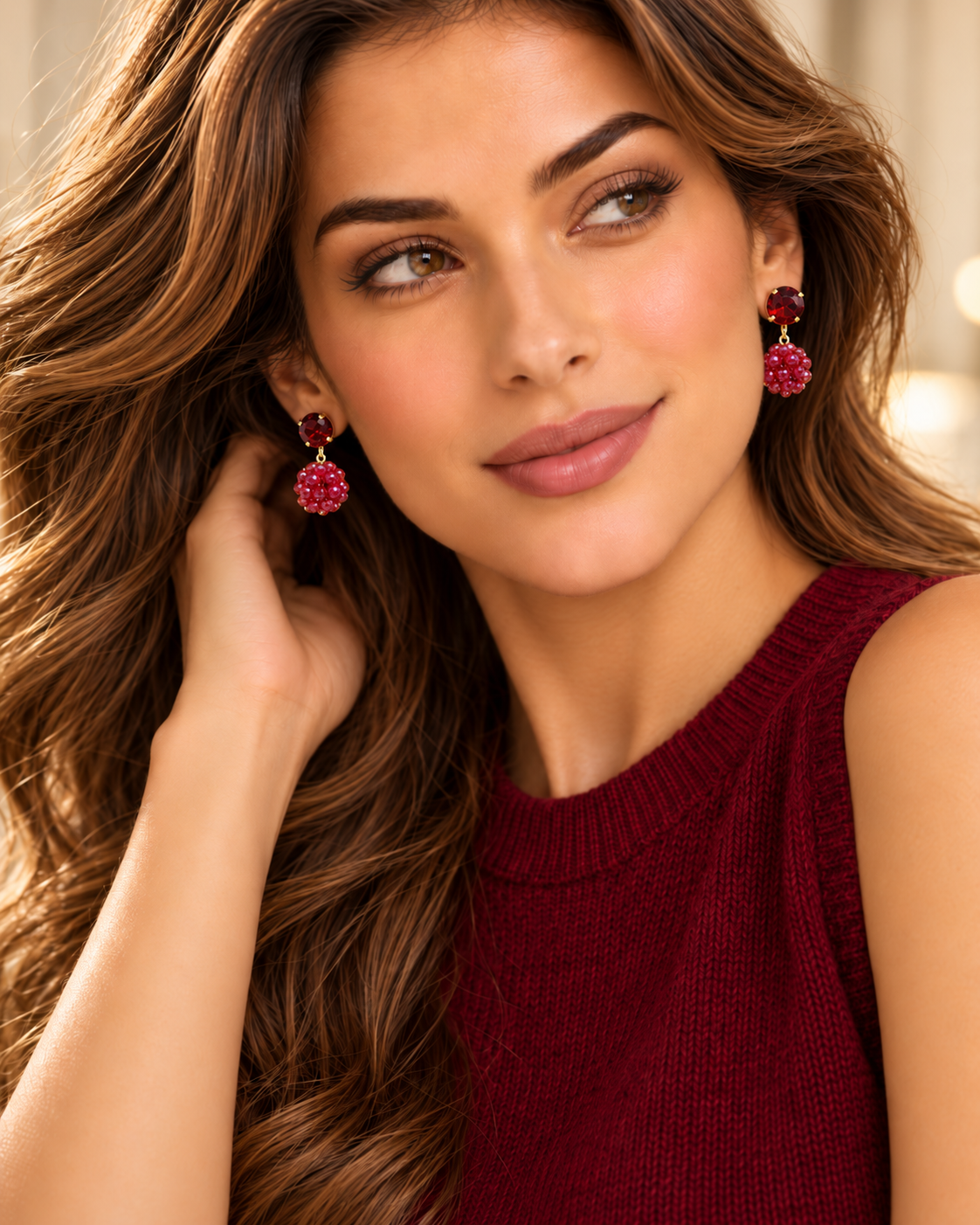 Oorbel Babeza Bordeaux 0088