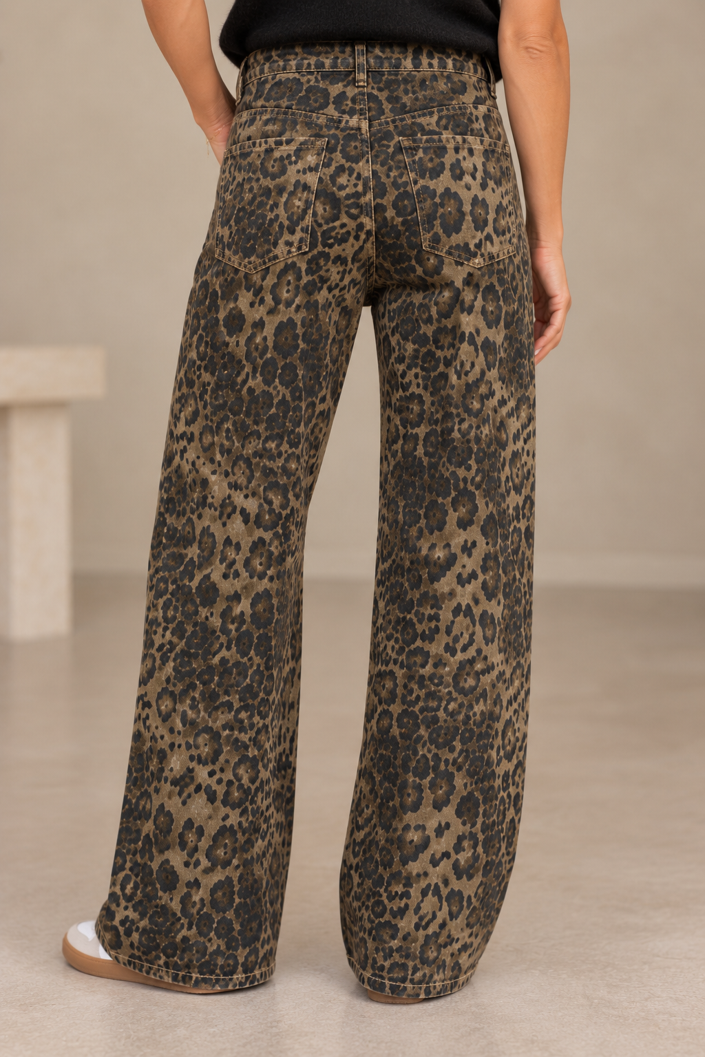 Jeansbroek Redial WIDE LEG Leopard