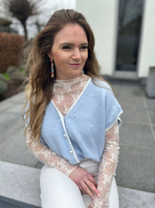 Gilet/debardeur Maya blauw