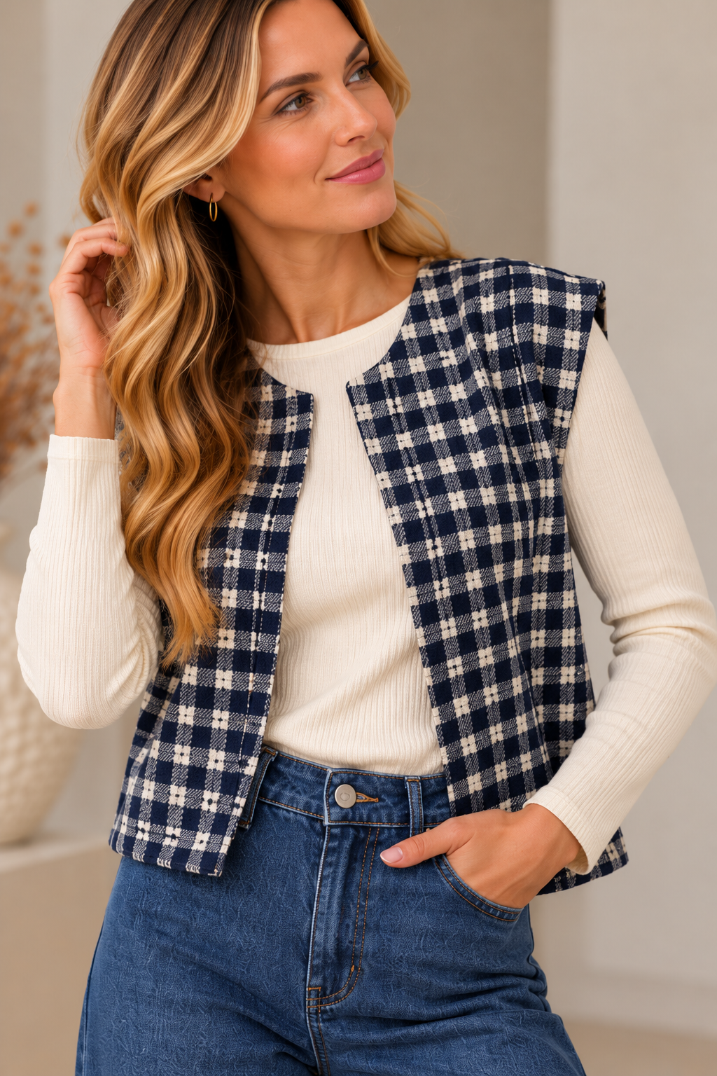 Giletje Oly blauw