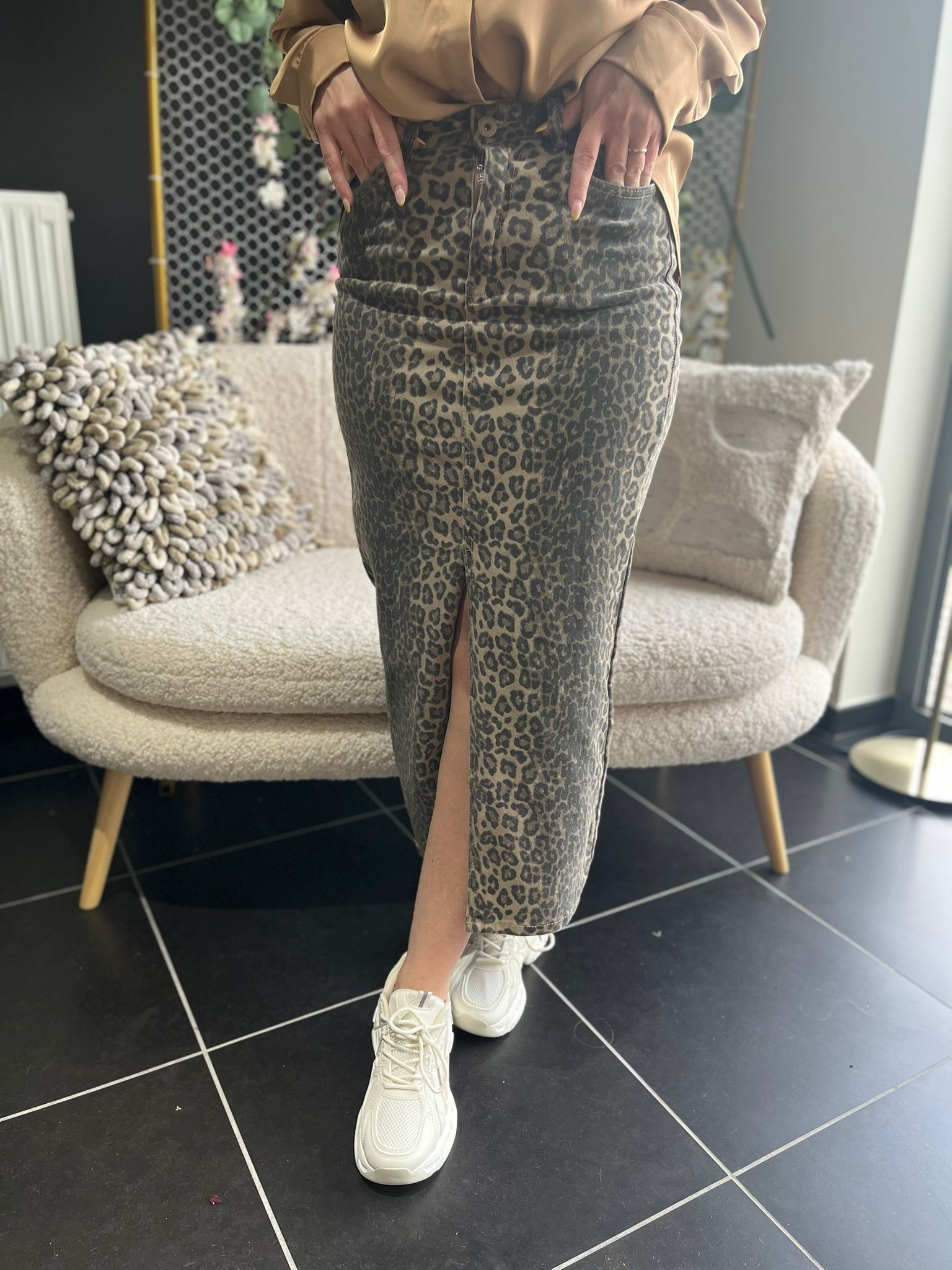 Jeansrok Laulia Leopard