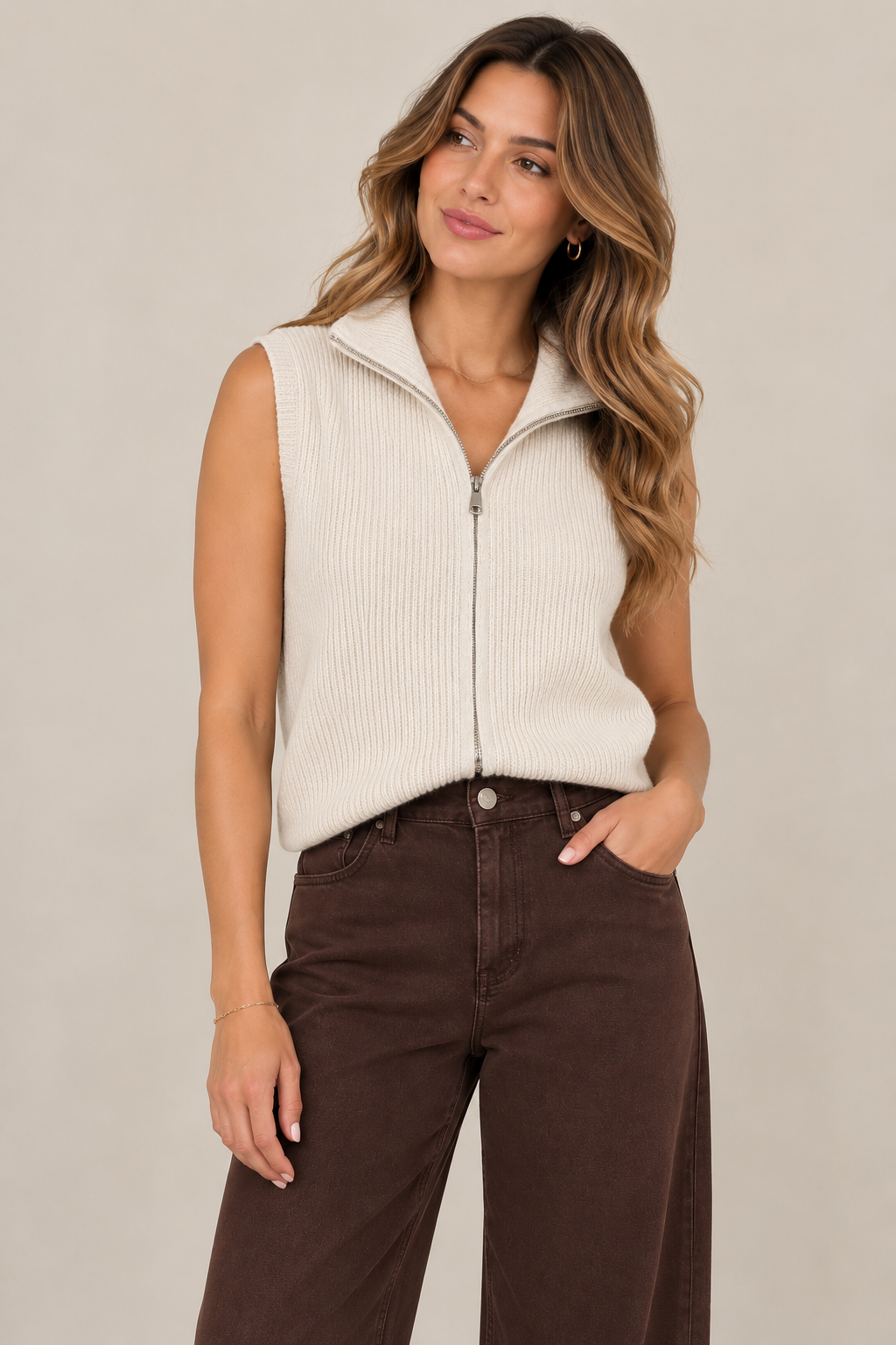 Gilet/debardeur Lucy beige