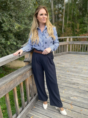 Broek Feel navy