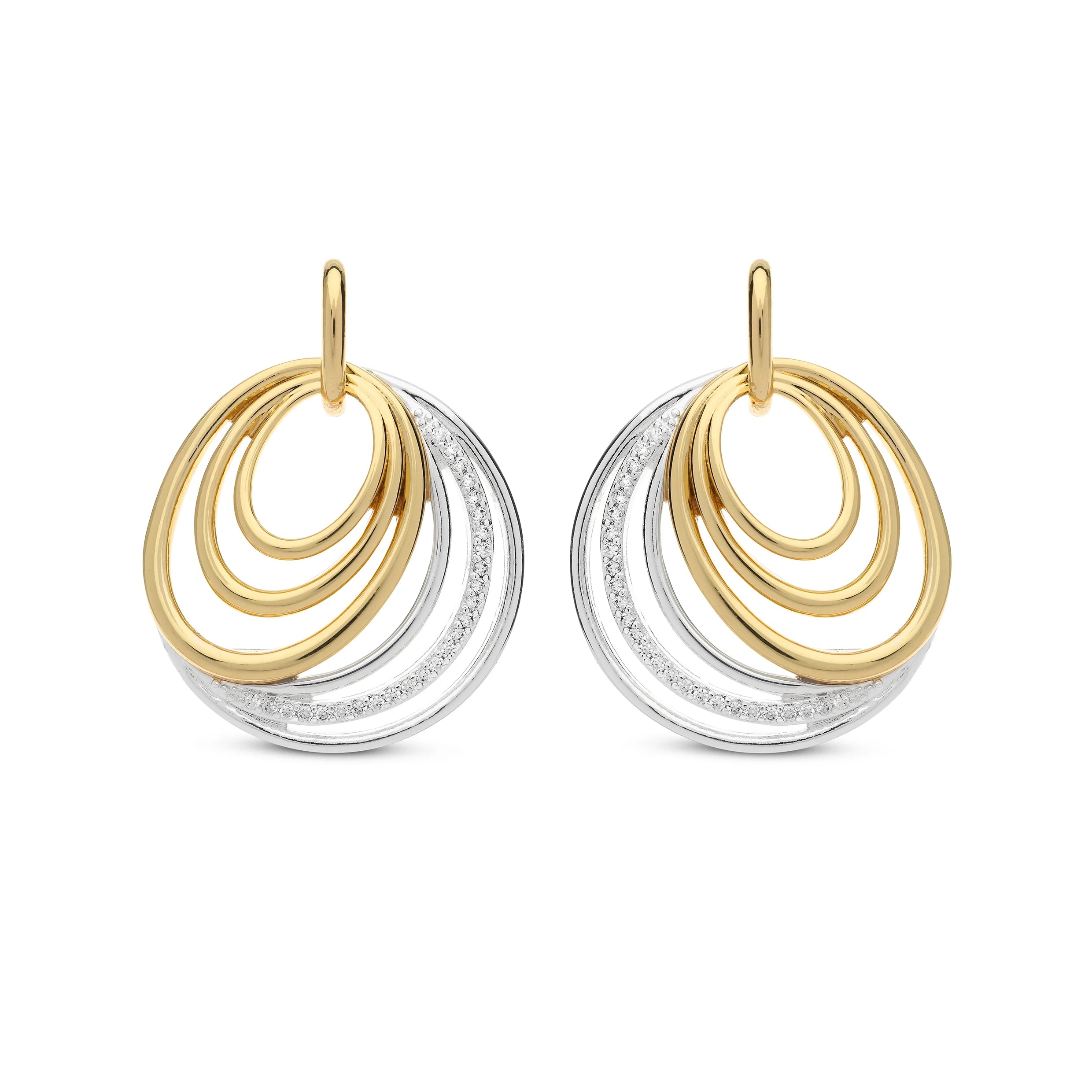 BE jewels Oorbellen zilver goudkleur 285