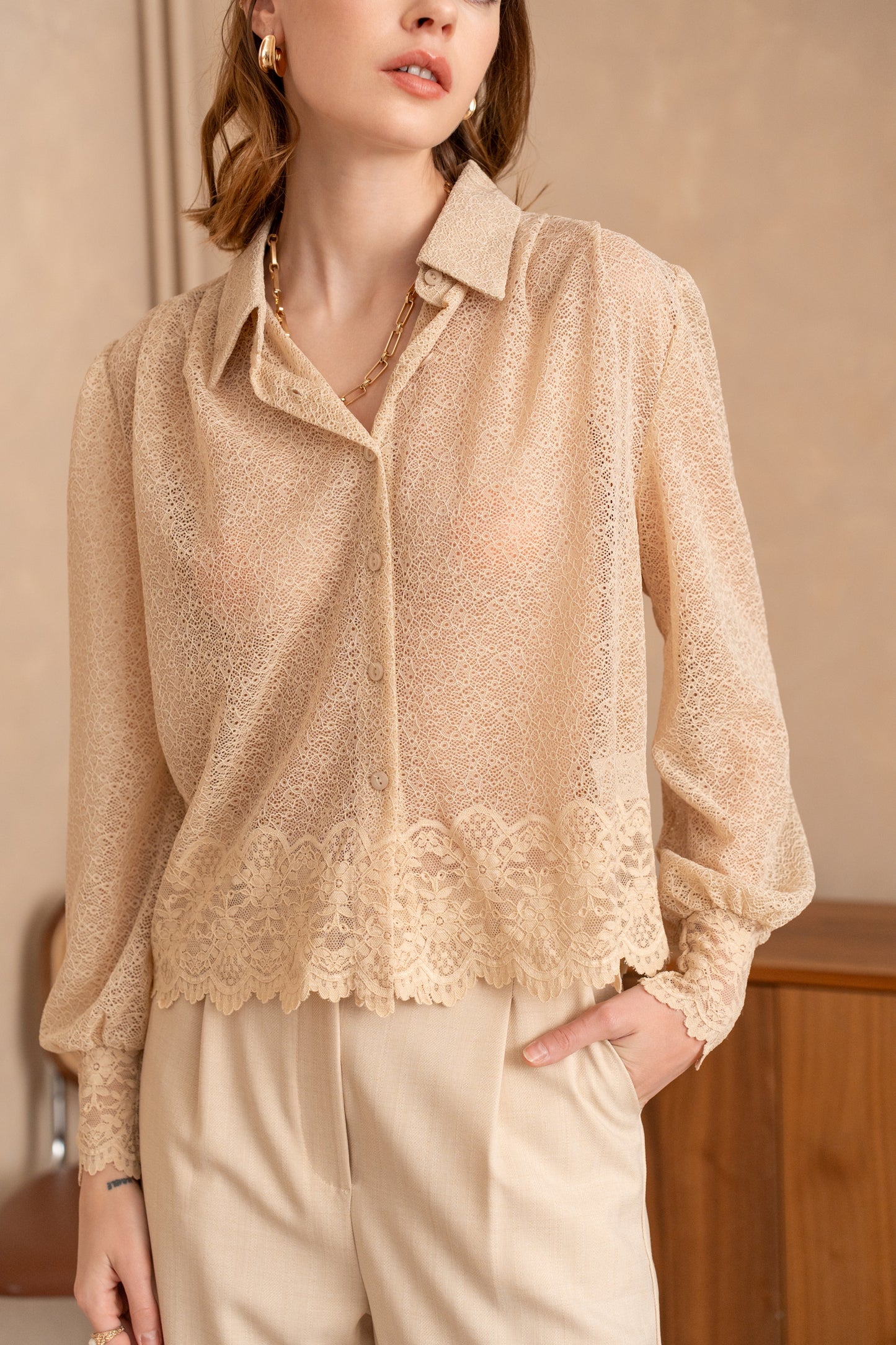 Hemd Marie beige