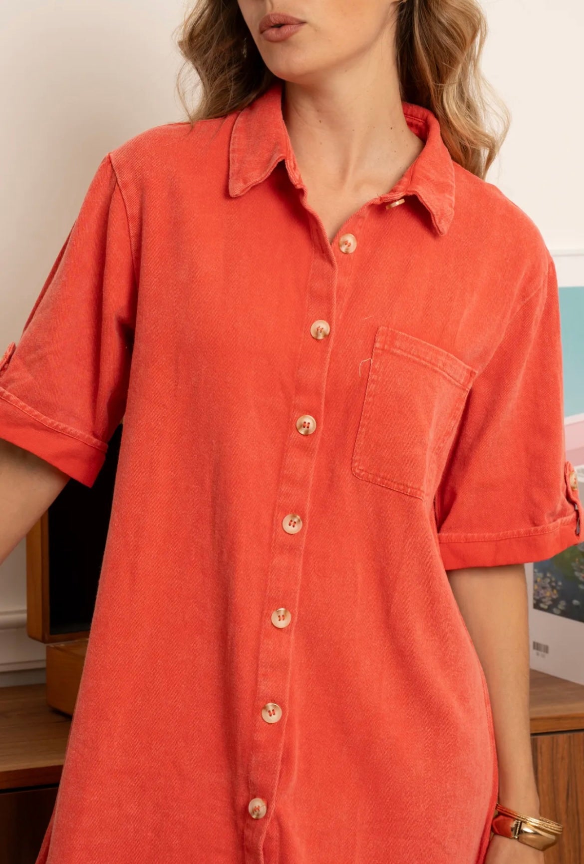 Jeanskleed coraal Kimberly