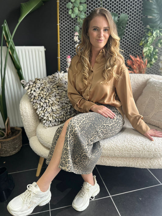 Jeansrok Laulia Leopard