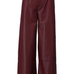K-Design - Vegan lederen broek met plooien (B750)