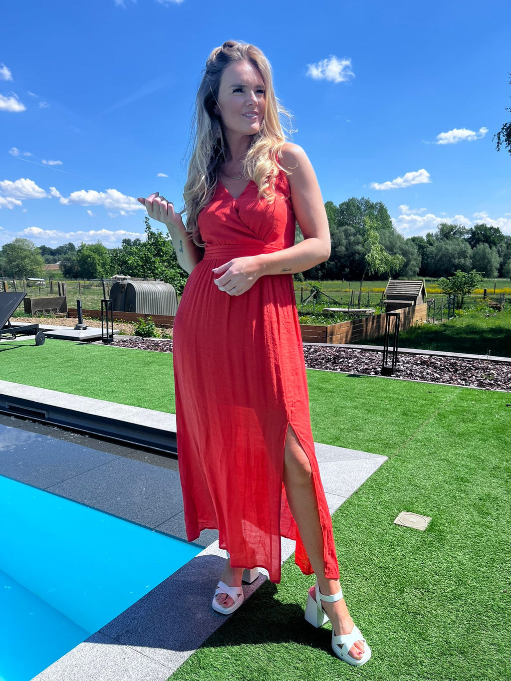 Kleed Maya corail