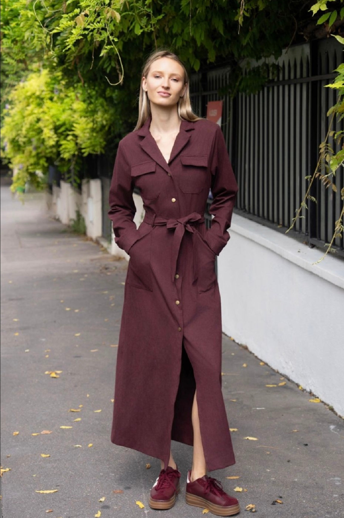 Kleed Cindy suède bordeaux