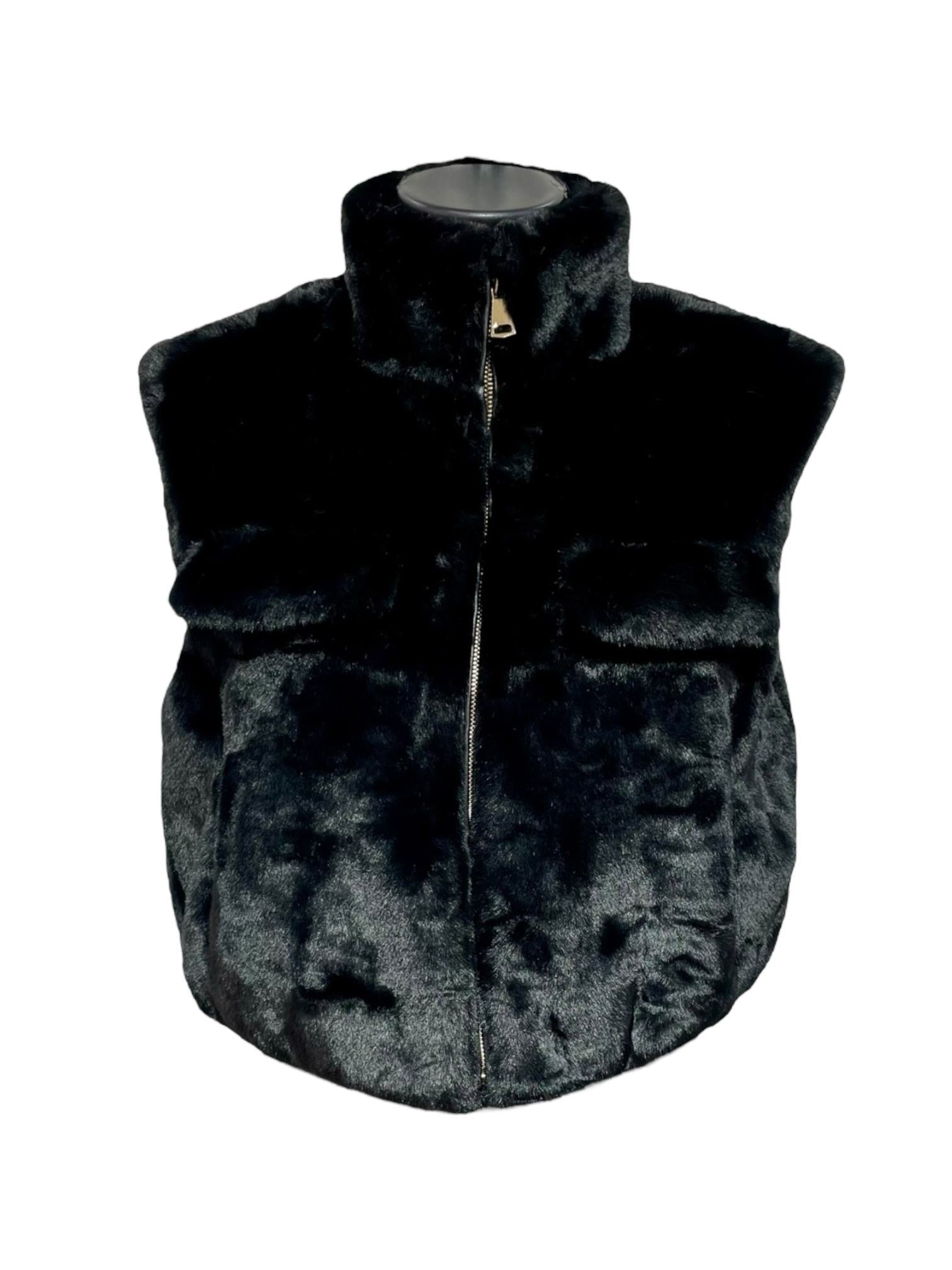 Vestje Evene zwart bont