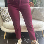 Jeansbroek Redial mom fit Bordeaux