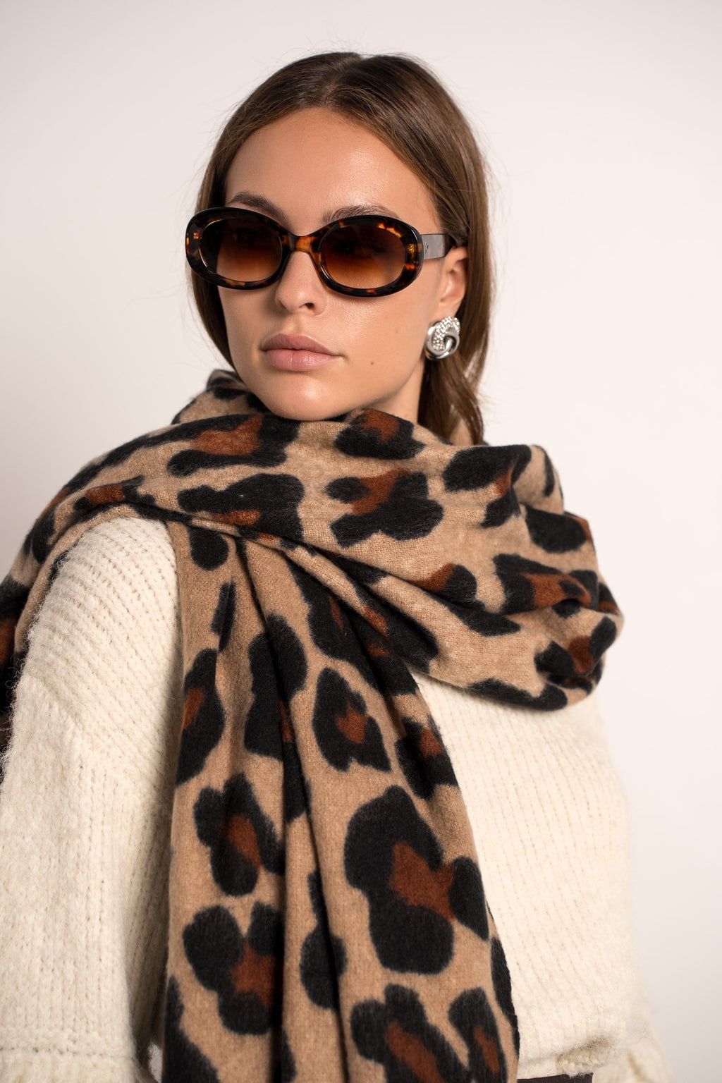 Sjaal Musy Leopard bruin