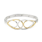 Elastische armband goud zilver BE jewels 381