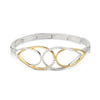 Elastische armband goud zilver BE jewels 381