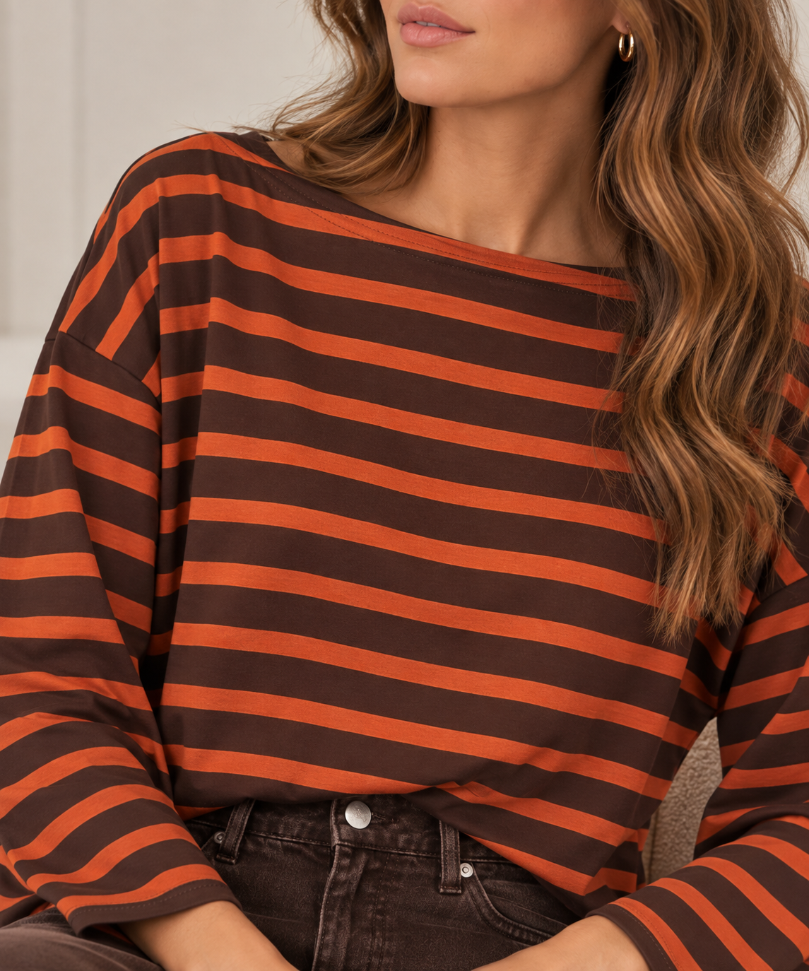 Pull Terra bruin/oker