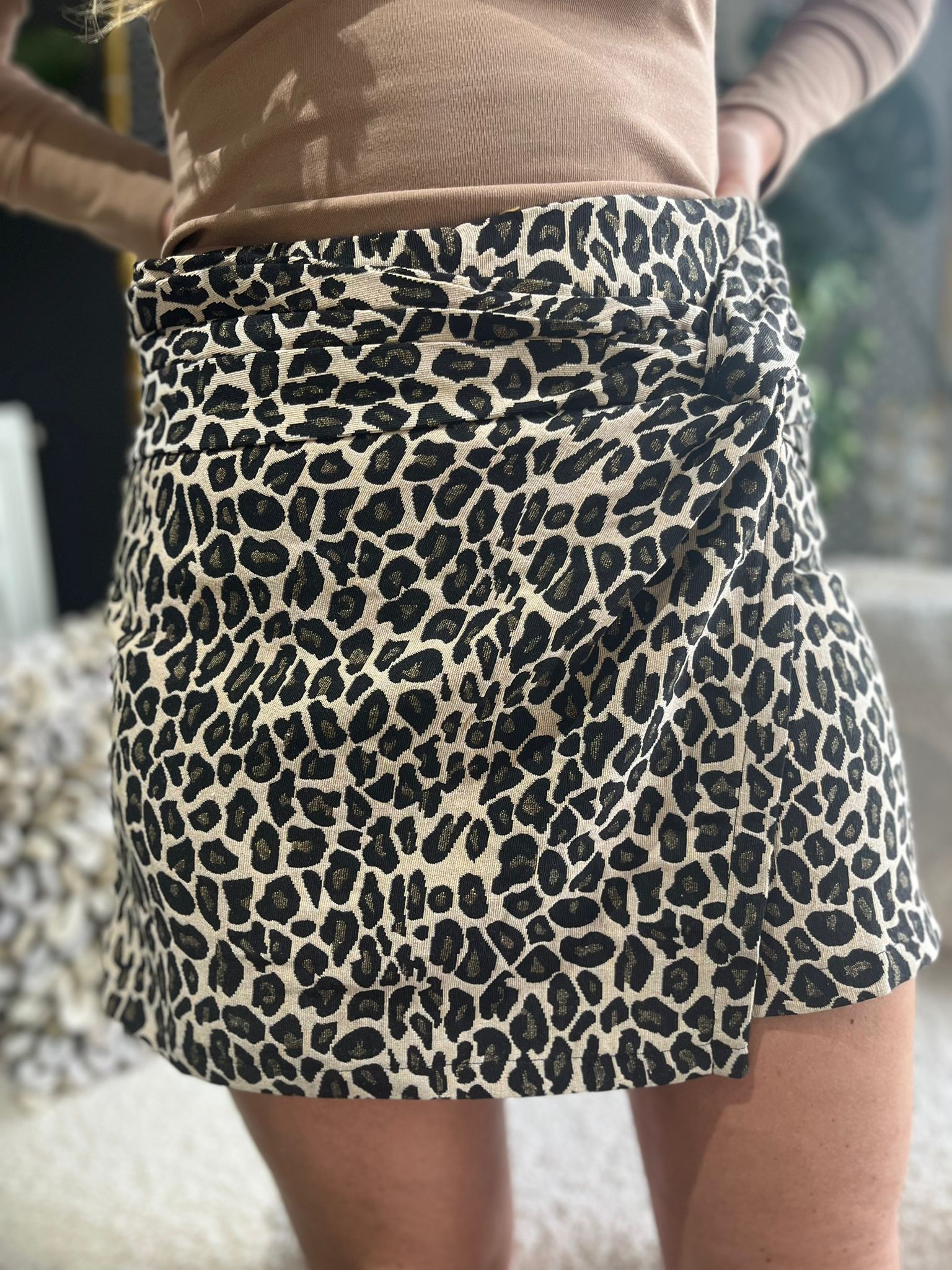 Short/rok Anika Leopard