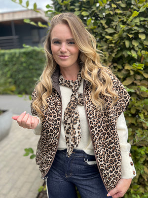 Vest Jules choco/leopard