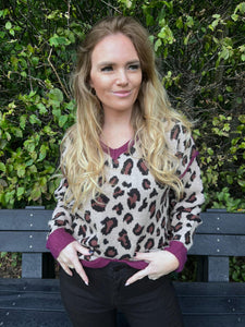 Pull Mila coffee/bordeaux