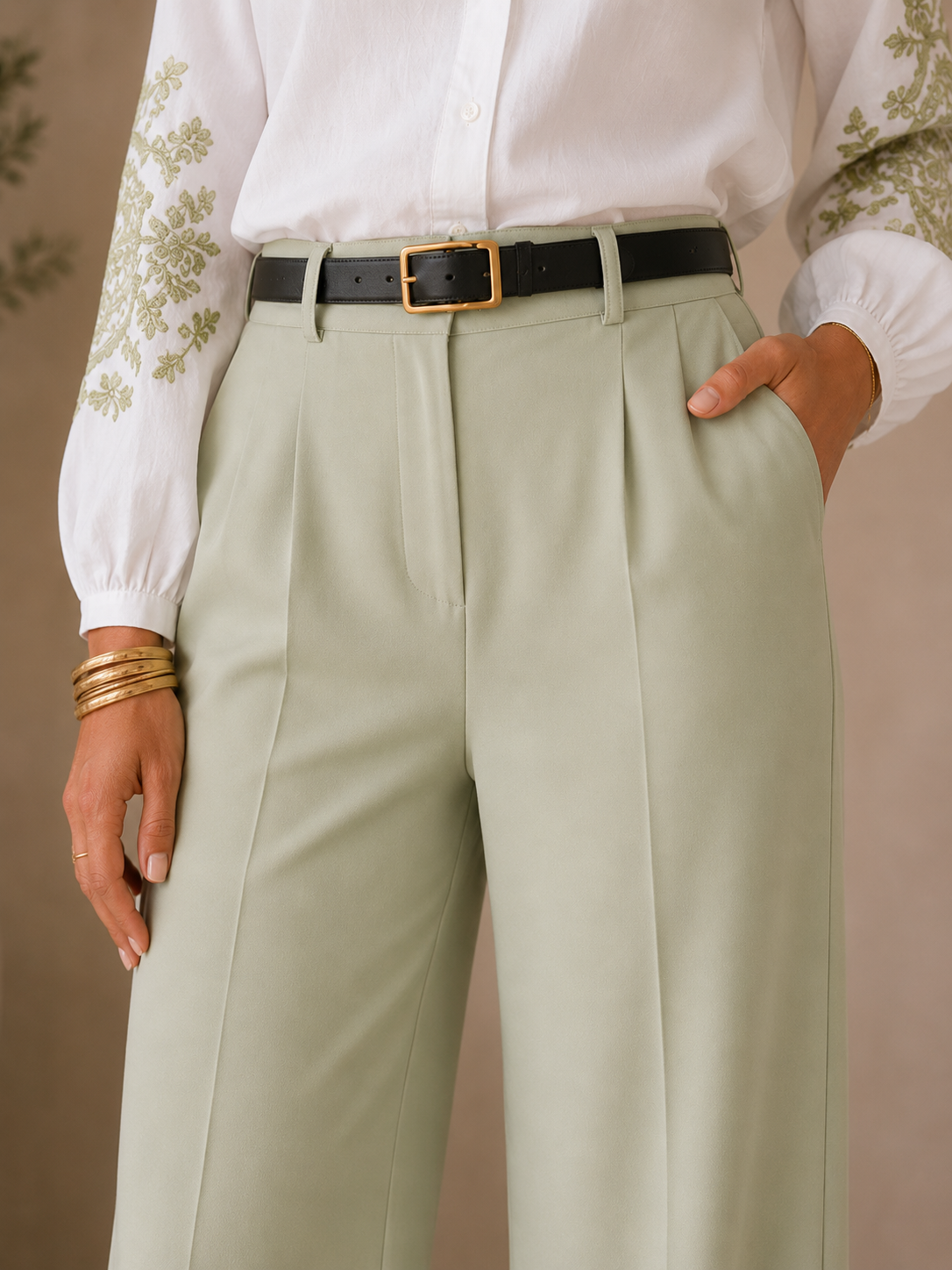 Broek Marie mint groen