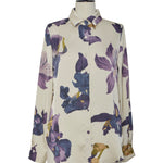 Hemd Elli beige/auberginne