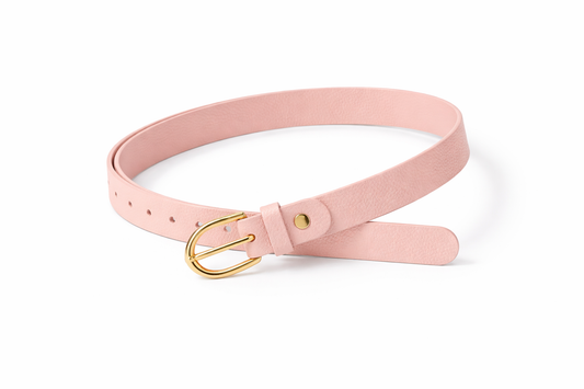 Broekriem licht roze pu