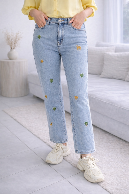 Jeansbroek Miss bon Safari