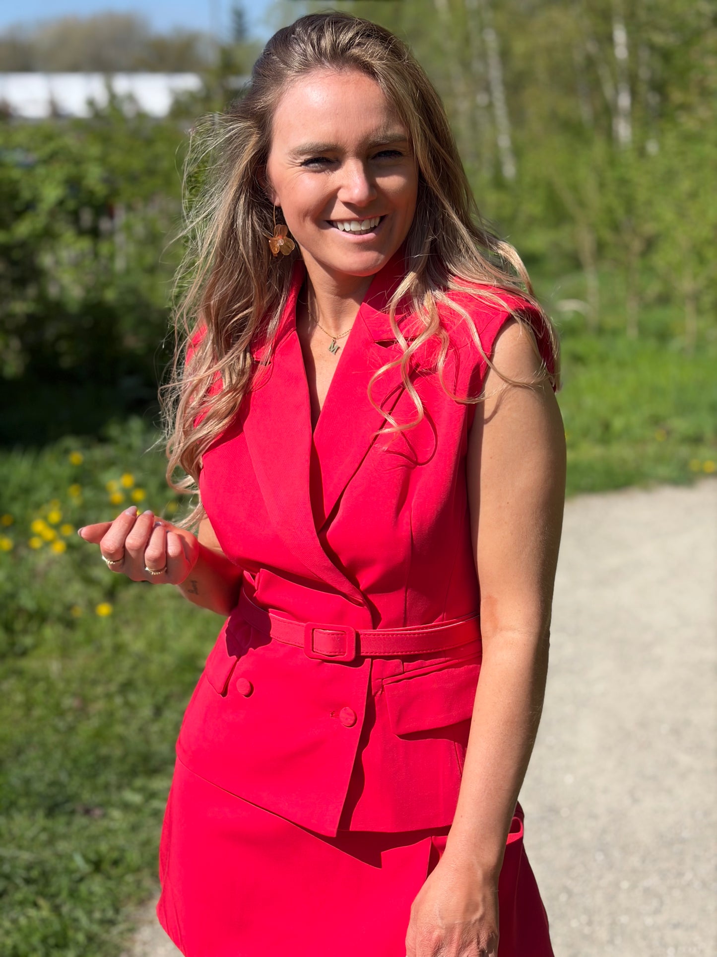 Veste rood Anika