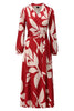 K-Design - Maxi crossover jurk met design en stoffen riem (B118)