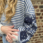 Pull Mila beige/blauw