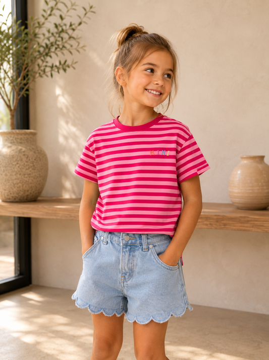 T-shirt Fille mini rood