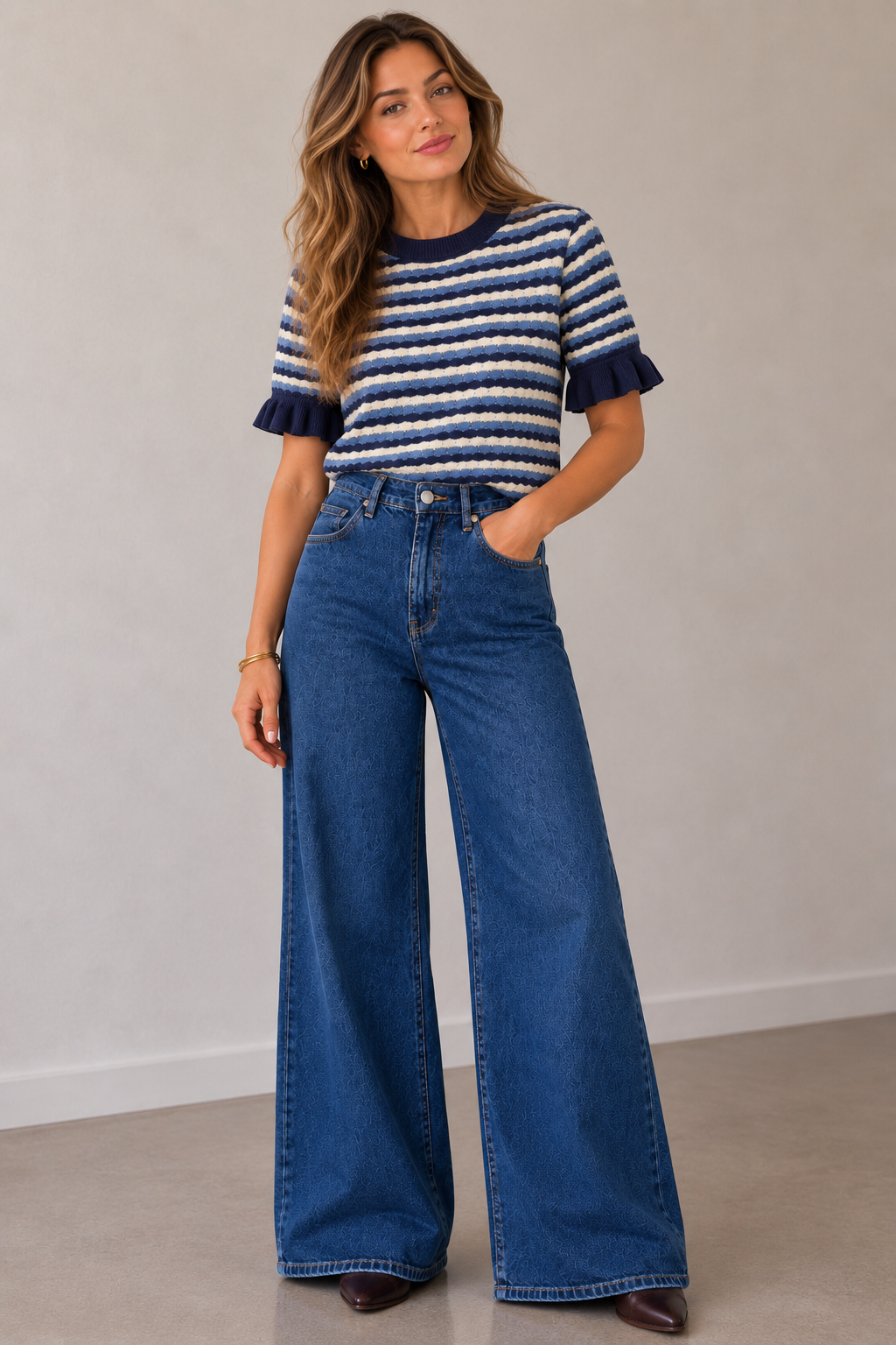 Bloesje Lut marine/jeans