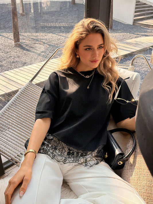 T-shirt Anika zwart