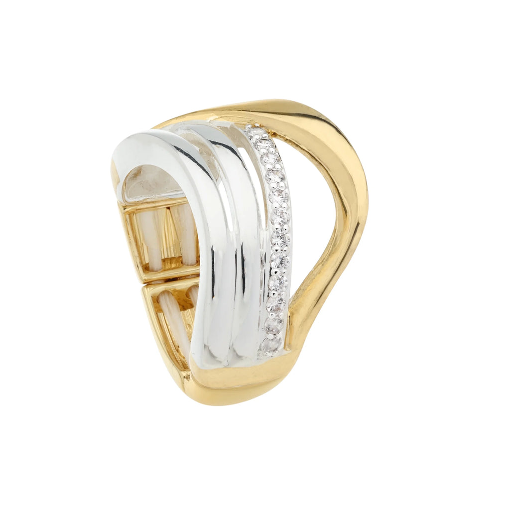 BE Elastische ring zilver goudkleur 374